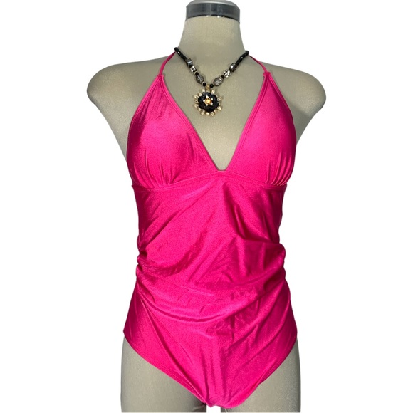 Christine Maternity Pink swim suite One Piece Size 10/12 - Picture 7 of 8